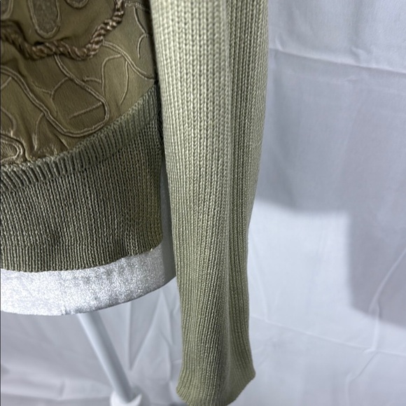 VINTAGE CARLISLE 100% SILK SAGE KNIT JACKET & TANK SET L - Picture 6 of 14